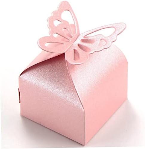 50pcs kutije za bombone s leptir mašnom, kutije za svadbene poslastice, poklon kutije za svadbene zabave, rođendanski ukrasi za dječji