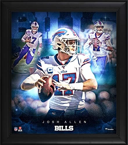 Josh Allen Buffalo Bills dizajnirao je kolaž zvijezde igre u okviru veličine 15 17 - ploče i kolaži NFL igrača