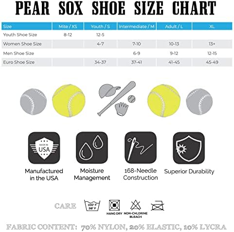 Pear Sox OTC Baseball Softball Stirrup čarape Kelly Green, White, Crna, crna