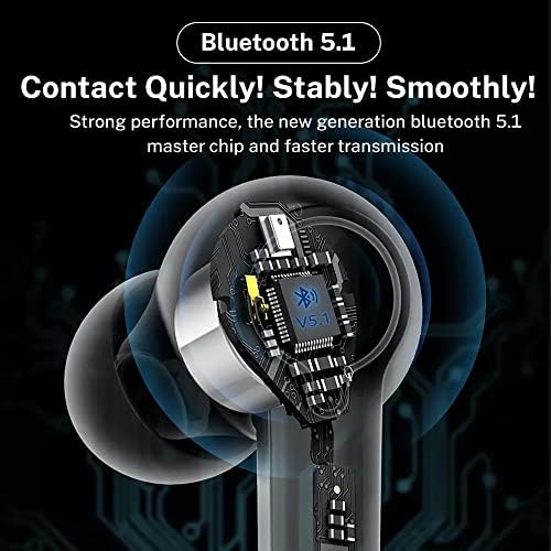 StitchGreen H3 Bežični uši Bluetooth 5.1 ENC Aktivno otkazivanje slušalica IPX-5 Vodootporni stereo slušalice u Ear ugrađenim mikrofonima