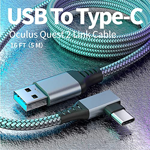 Smasener kabel za vezu od 16 ft za Oculus/Meta Quest 2/1 i PC/Steam VR, pleteni USB 3.2 A do C kompatibilan za Oculus Quest 2 kabel