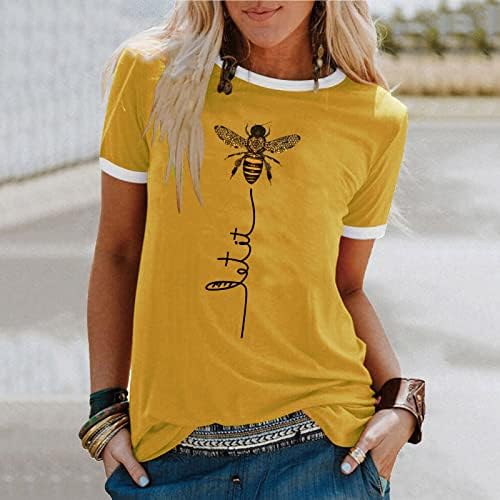 Ženske ležerne bluze vrhovi kratkih rukava za tinejdžerice čamce na vratu Slatka životinja ljetna jesenska odjeća