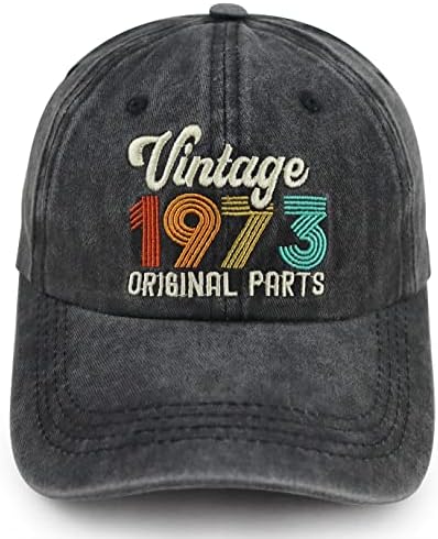 Vintage pokrivala za glavu iz 1973. s originalnim detaljima za muškarce i žene, podesiva bejzbolska kapa od ispranog pamuka s vezom
