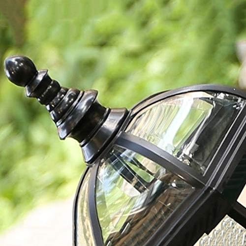 Zjhyxyh rustikalna vodootporna zidna svjetiljka LED stupa, vintage vanjska stakla LED rasvjeta, Villas Garden trijem kućni pejzažni
