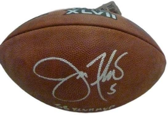 Joe Flacco Autografirani Baltimore Ravens SB XLVII Football SB MVP PSA 10051 - Autografirani nogomet