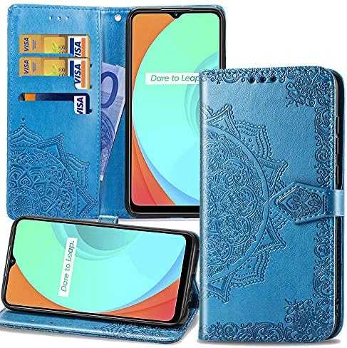 Torbica-novčanik XYX za Moto G7, zaštitna torbica za telefon od umjetne kože s alatom u obliku cvijeta Mandalu za Motorola Moto G7
