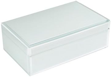 American Atelier 1280020 pravokutnik kutija za nakit s cijevima, bijela