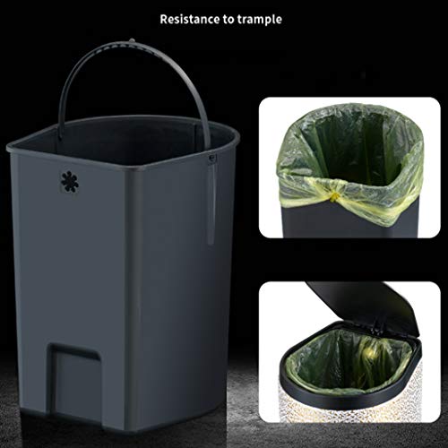 Kanta za smeće s poklopcem mekog zatvaranja, kanta za smeće u kupaonici s uklonjivim plastičnim unutarnjim maskarama i nehrđajućem