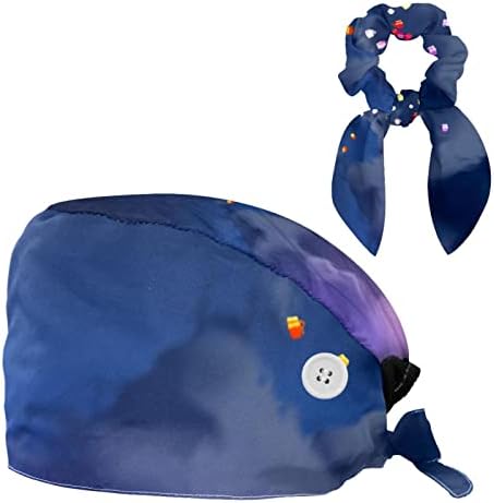 Podesiva radna kapa s gumbom pamuk znoj šarene Moon Slikanje kapice za žene za žene