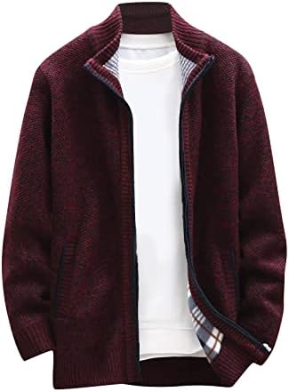 Dudubaby ružni džemper menatumna i zimska moda labavi kardigan topli kapuljača s kapuljačom džemper plus džemperi