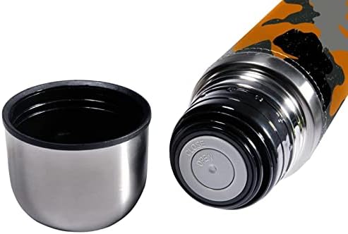 sdfsdfsd 17 oz vakuum izolirana boca od nehrđajućeg čelika Sportska kava za kavu tikvica omota prave kože omotana BPA besplatno, crna