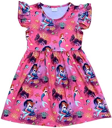 Djevojčica proljetno ljeto Mala sirena Ariel haljina mališana casual biser flutter dječja haljina haljina