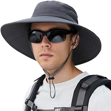 Dukars Unisex Wide Brim Sun Hat, Outdoor UPF 50+ Vodootporni boonie šešir Ljetni UV zaštita sunčanih kapeta
