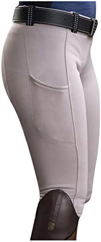 Visoki struk Sportske duge hlače jahanje konjičkih mršavih hlača Ljetne ženske hlače za jahanje s džepnim vježbama Workday