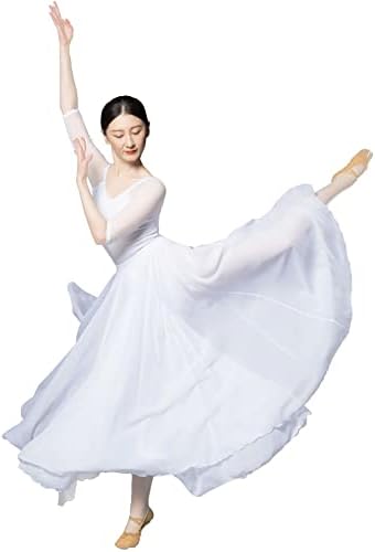 Royal Smeela 720 Chifon Long Balet suknja Flowy Liric Dance suknja za žene bez baleta leotard Moderni plesni kostim