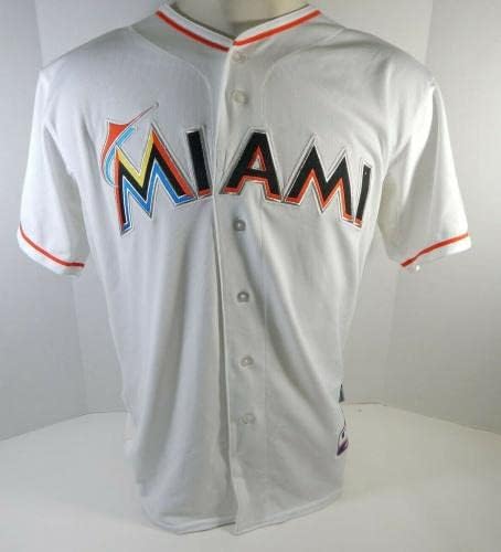 Miami Marlins Andrew Heaney 24 Igra izdana White Jersey DP13729 - Igra korištena MLB dresova