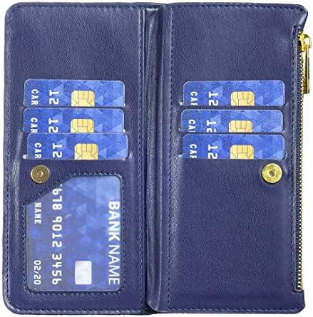 Modna torbica za držač kartice za 960 futrola otporna na udarce s vrhunskim preklopnim poklopcem od PU kože s 9 utora za kartice postolje