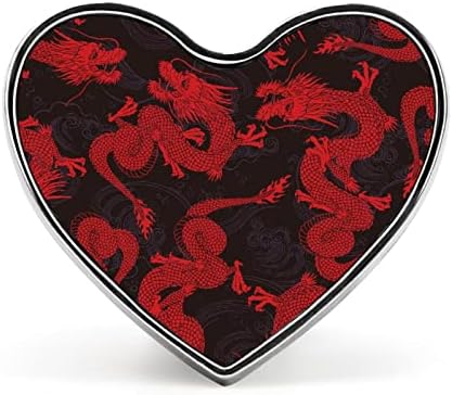 Broš od srca kineskog zmaja Slatka igla za kravatu na reveru zanatska značka za pribor za odijelo