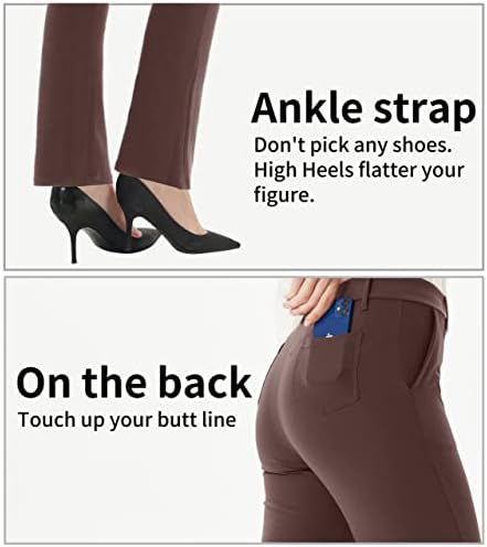 Zeroničke ženske haljine hlače petlje za trake Rastely Works Business Business Casual Straight Nog joga bootcut hlače s džepovima