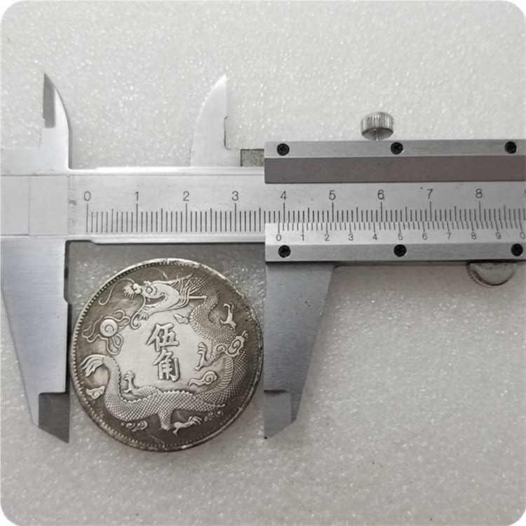 Antikni zanati zadebljani Qing srebrni novčić Xuantong Tri godine Wujiao je napravio stari srebrni dolar 0177