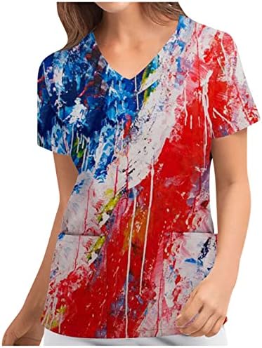 Bluza ženske jesenske ljetne odjeće kratki rukav v vrat grafički rad ureda za piling bluza majica za dame u0 u0