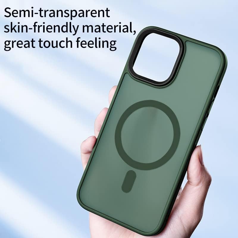 TIGOWOS Magnetska futrola za futrolu iPhone11 [10ft kap testiran i kompatibilan s magsafe] prozirni anti-prsta protiv šoka zaštitne