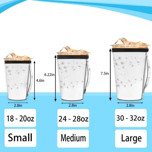 Maslačak za višekratnu upotrebu ledene kave rukave s ručicom Neopren šalica čahura za sodu, latte, čaj, pića, pivo