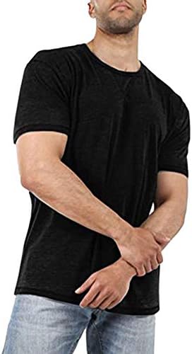 Muški vrhovi modni hip hop grafički tiskani pulover casual kratki kratki rukavi šarene kravate majice majice majice henley majice