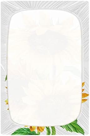Alaza žuti buket suncokreta Suncokret cvijet cvjetni cvjetni plahte bijelog krevetića ugrađeni list bassinet za dječake djevojčice