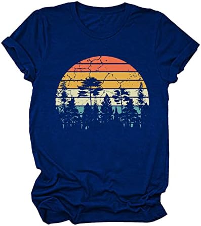 Košulje s dugim rukavima za žene žene casual vintage sunčane košulje za tisak kampiranje solidne boje kratko žensko ljeto
