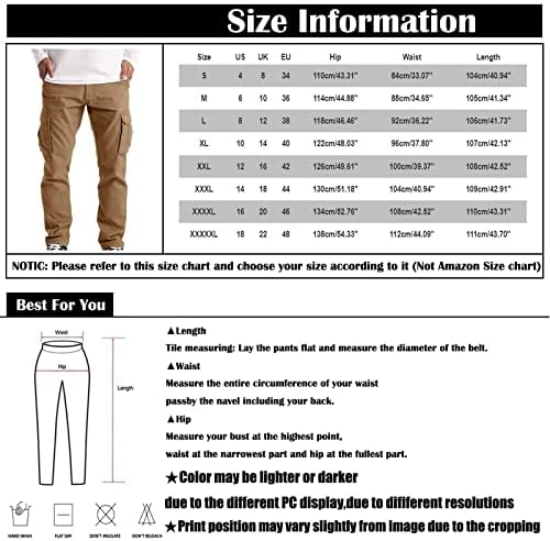 Jarasa teretne hlače za muškarce, velike i visoke ravne hlače s više džepova casual radne hlače na otvorenom lagane planinare hlače