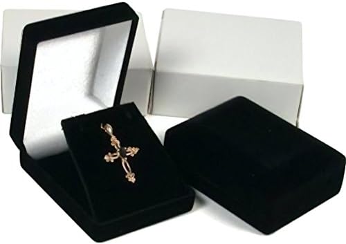 2 poklon kutije s privjescima za ogrlice vitrine za nakit u crnoj boji