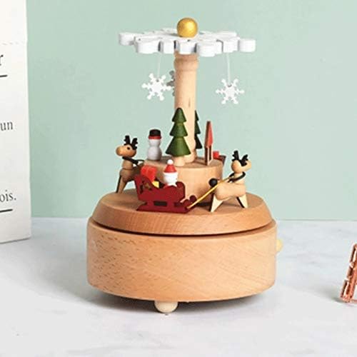Gkmjki bukva božićna snježna pahuljica drvena glazbena kutija ukrašavanje blagdanskog ukrasa glazbeni kutija poklon