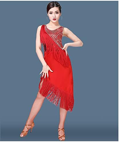 Leemiman Women Fringe haljina Tassel seksi latino plesna haljina salsa salsa rumba plesni kostimi