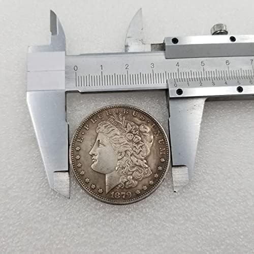 Antikni zanat 1879 mesingani srebrni pozlaćeni morgan napravio je stari srebrni dolar strani srebrni dolar antikvitet