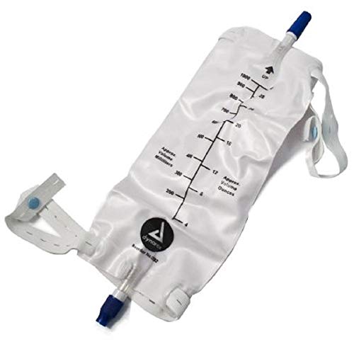 Dynarex vrećica za noge urina, za upotrebu s kateterom, ima zatvaranje bez kapljica i anti-reflux ventil, uključuje trake za jednostavne