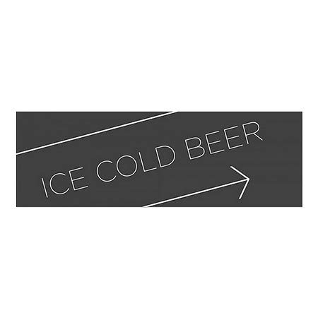 CGSIGNLAB | Ledeno hladno pivo -Basic Black prilijepljenje prozora | 36 x12