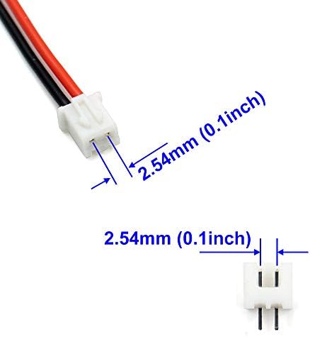 5 parova od 2,54 mm od 1 do 2 Pina muški i ženski balansni utikač sa 10 cm dugim silikonskim kabelima za 3 do pisača