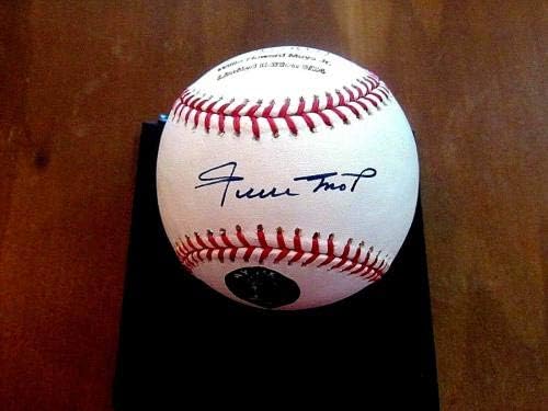 Willie Mays MVP WSC Giants Mets Hof Potpisan laserski etch l/e Auto OML bejzbol JSA - Autografirani bejzbol