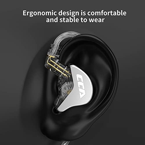 CCA CRA u ušnim slušalicama, ultra tanki dijafragmi dinamični vozač IEM, Clear Sound & Deep Bass, ožičene ušne uši