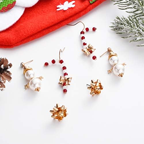 AMOSFUN božićni pastuh naušnica modna naušnica snjegovića nacrt osjetljiva snježna pahulja legura dekor nakita za žene dame djevojke