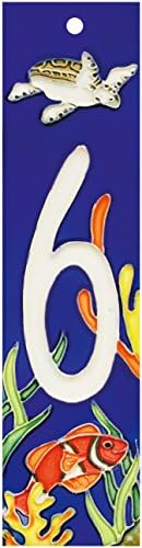 Akvarijska serija 6-dekorativne keramičke umjetničke pločice-kućni broj-29.5