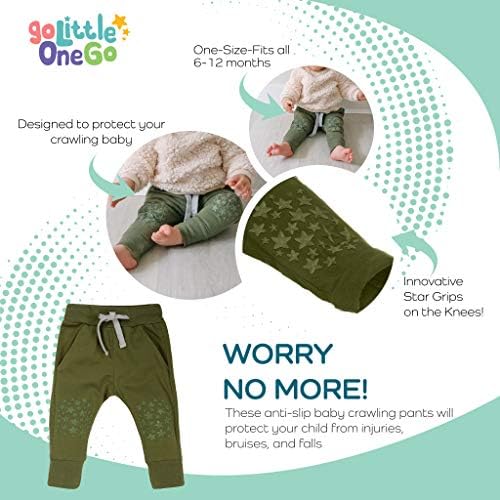 Anti-Slip Baby Jogger Crawling hlače | Organski pamuk | Jednoseks