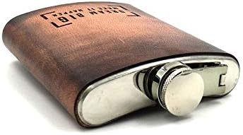 Personalizirana Vintage Kožna tikvica za alkoholna pića. za krstarenje