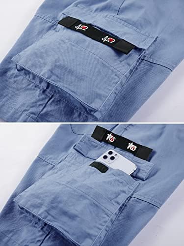 VCANSION ženski ležerni pamučni elastični struk labava fit vanjskih multi-džepova teretni kratke hlače