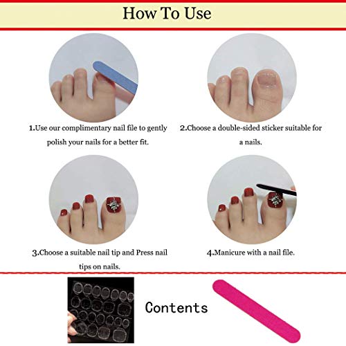 + Mat jednobojni lažni nokti na nogama modni kvadratni kratki mat s potpunim pokrivanjem 24pcs lažni nokti na nogama za žene i djevojke