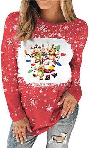Ženske božićne bejzbol majice smiješna slatka božićno drvce božićno drvce odmor snježna majica majica majice majice