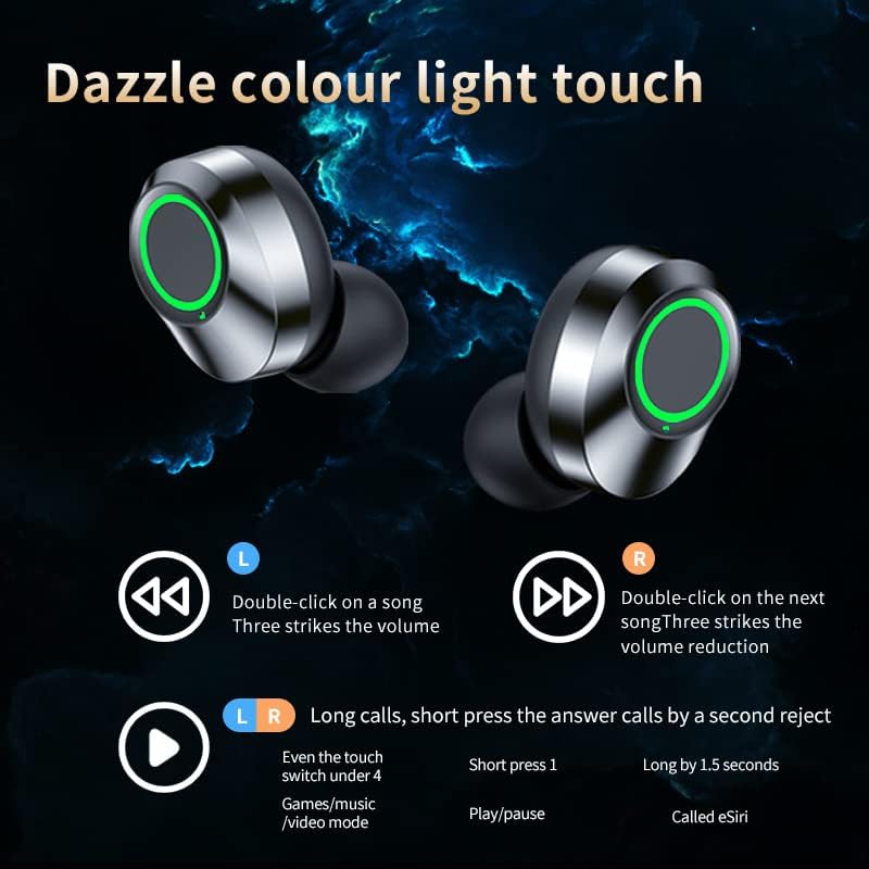 Volt Plus Tech Wireless v5.3 LED Pro ušne ušice kompatibilne s vašim Oppo R1X IPX3 Bluetooth Water & Zupffian/Buim smanjenje i quad