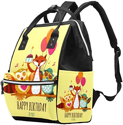 Slatka šuma lisica sova životinje sretan rođendanska torba s pelenom ruksak bebe pelene pelene vrećice za presvlačenje multi funkcije