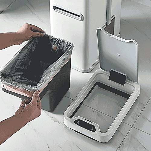 XFGDE Indukcijska kanta za smeće s poklopcem 7L kupaonice za smeće s toaletnim četkom i kutijom za tkivo od nehrđajućeg čelika automatska